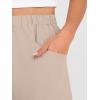 image:imageANRABESS Womens Capri Pants 2026 Summer Casual Elastic High Waisted Lounge Cropped Tapered Ankle Beach Trousers Work OutfitsBeige