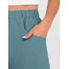 image:imageANRABESS Womens Capri Pants 2026 Summer Casual Elastic High Waisted Lounge Cropped Tapered Ankle Beach Trousers Work OutfitsLake Bule