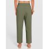 image:imageANRABESS Womens Capri Pants 2026 Summer Casual Elastic High Waisted Lounge Cropped Tapered Ankle Beach Trousers Work OutfitsOlive Green