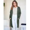image:imageANRABESS Womens Cardigan Sweater Open Front Knit Long Coatigan Dressy Casual Jacket Coat 2025 Fall Outfits Classy ClothesArmy Green