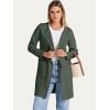image:imageANRABESS Womens Cardigan Sweater Open Front Knit Long Coatigan Dressy Casual Jacket Coat 2025 Fall Outfits Classy ClothesArmy Green