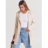 image:imageANRABESS Womens Cardigan Sweater Open Front Knit Long Coatigan Dressy Casual Jacket Coat 2025 Fall Outfits Classy ClothesBeige
