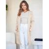 image:imageANRABESS Womens Cardigan Sweater Open Front Knit Long Coatigan Dressy Casual Jacket Coat 2025 Fall Outfits Classy ClothesBeige