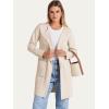 image:imageANRABESS Womens Cardigan Sweater Open Front Knit Long Coatigan Dressy Casual Jacket Coat 2025 Fall Outfits Classy ClothesBeige
