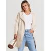 image:imageANRABESS Womens Cardigan Sweater Open Front Knit Long Coatigan Dressy Casual Jacket Coat 2025 Fall Outfits Classy ClothesBeige