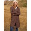 image:imageANRABESS Womens Cardigan Sweater Open Front Knit Long Coatigan Dressy Casual Jacket Coat 2025 Fall Outfits Classy ClothesBrown