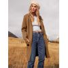 image:imageANRABESS Womens Cardigan Sweater Open Front Knit Long Coatigan Dressy Casual Jacket Coat 2025 Fall Outfits Classy ClothesCaramel
