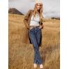 image:imageANRABESS Womens Cardigan Sweater Open Front Knit Long Coatigan Dressy Casual Jacket Coat 2025 Fall Outfits Classy ClothesCaramel
