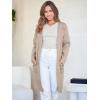image:imageANRABESS Womens Cardigan Sweater Open Front Knit Long Coatigan Dressy Casual Jacket Coat 2025 Fall Outfits Classy ClothesDeep Apricort