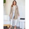 image:imageANRABESS Womens Cardigan Sweater Open Front Knit Long Coatigan Dressy Casual Jacket Coat 2025 Fall Outfits Classy ClothesDeep Apricort