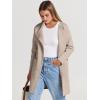 image:imageANRABESS Womens Cardigan Sweater Open Front Knit Long Coatigan Dressy Casual Jacket Coat 2025 Fall Outfits Classy ClothesDeep Apricort