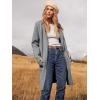 image:imageANRABESS Womens Cardigan Sweater Open Front Knit Long Coatigan Dressy Casual Jacket Coat 2025 Fall Outfits Classy ClothesDeep Gray