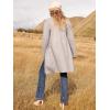 image:imageANRABESS Womens Cardigan Sweater Open Front Knit Long Coatigan Dressy Casual Jacket Coat 2025 Fall Outfits Classy ClothesGray Apricort