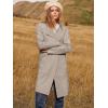 image:imageANRABESS Womens Cardigan Sweater Open Front Knit Long Coatigan Dressy Casual Jacket Coat 2025 Fall Outfits Classy ClothesGray Apricort