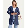 image:imageANRABESS Womens Cardigan Sweater Open Front Knit Long Coatigan Dressy Casual Jacket Coat 2025 Fall Outfits Classy ClothesNavy Blue