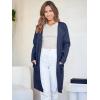 image:imageANRABESS Womens Cardigan Sweater Open Front Knit Long Coatigan Dressy Casual Jacket Coat 2025 Fall Outfits Classy ClothesNavy Blue
