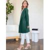 image:imageANRABESS Womens Cardigan Sweater Open Front Knit Long Coatigan Dressy Casual Jacket Coat 2025 Fall Outfits Classy ClothesOpal Green