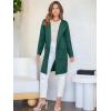 image:imageANRABESS Womens Cardigan Sweater Open Front Knit Long Coatigan Dressy Casual Jacket Coat 2025 Fall Outfits Classy ClothesOpal Green
