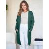 image:imageANRABESS Womens Cardigan Sweater Open Front Knit Long Coatigan Dressy Casual Jacket Coat 2025 Fall Outfits Classy ClothesOpal Green