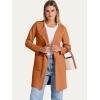 image:imageANRABESS Womens Cardigan Sweater Open Front Knit Long Coatigan Dressy Casual Jacket Coat 2025 Fall Outfits Classy ClothesOrange Rust