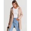 image:imageANRABESS Womens Cardigan Sweater Open Front Knit Long Coatigan Dressy Casual Jacket Coat 2025 Fall Outfits Classy ClothesPeachy Khaki