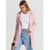 image:imageANRABESS Womens Cardigan Sweater Open Front Knit Long Coatigan Dressy Casual Jacket Coat 2025 Fall Outfits Classy ClothesPink