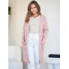 image:imageANRABESS Womens Cardigan Sweater Open Front Knit Long Coatigan Dressy Casual Jacket Coat 2025 Fall Outfits Classy ClothesPink