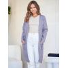 image:imageANRABESS Womens Cardigan Sweater Open Front Knit Long Coatigan Dressy Casual Jacket Coat 2025 Fall Outfits Classy ClothesPurple Gray