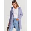 image:imageANRABESS Womens Cardigan Sweater Open Front Knit Long Coatigan Dressy Casual Jacket Coat 2025 Fall Outfits Classy ClothesPurple Gray