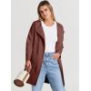 image:imageANRABESS Womens Cardigan Sweater Open Front Knit Long Coatigan Dressy Casual Jacket Coat 2025 Fall Outfits Classy ClothesRed Brown