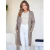 image:imageANRABESS Womens Cardigan Sweater Open Front Knit Long Coatigan Dressy Casual Jacket Coat 2025 Fall Outfits Classy ClothesTaupe