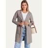 image:imageANRABESS Womens Cardigan Sweater Open Front Knit Long Coatigan Dressy Casual Jacket Coat 2025 Fall Outfits Classy ClothesTaupe