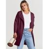 image:imageANRABESS Womens Cardigan Sweater Open Front Knit Long Coatigan Dressy Casual Jacket Coat 2025 Fall Outfits Classy ClothesWine Red