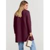 image:imageANRABESS Womens Cardigan Sweater Open Front Knit Long Coatigan Dressy Casual Jacket Coat 2025 Fall Outfits Classy ClothesWine Red