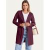 image:imageANRABESS Womens Cardigan Sweater Open Front Knit Long Coatigan Dressy Casual Jacket Coat 2025 Fall Outfits Classy ClothesWine Red