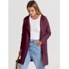 image:imageANRABESS Womens Cardigan Sweater Open Front Knit Long Coatigan Dressy Casual Jacket Coat 2025 Fall Outfits Classy ClothesWine Red