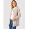 image:imageANRABESS Womens Cardigans 2026 Fall Dressy Casual Long Sleeve Crewneck Button Down Open Front Soft Knit Cardigan SweatersAlmond