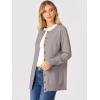 image:imageANRABESS Womens Cardigans 2026 Fall Dressy Casual Long Sleeve Crewneck Button Down Open Front Soft Knit Cardigan SweatersBright Camel