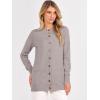 image:imageANRABESS Womens Cardigans 2026 Fall Dressy Casual Long Sleeve Crewneck Button Down Open Front Soft Knit Cardigan SweatersBright Camel