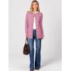 image:imageANRABESS Womens Cardigans 2026 Fall Dressy Casual Long Sleeve Crewneck Button Down Open Front Soft Knit Cardigan SweatersCoral Pink