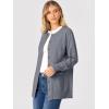 image:imageANRABESS Womens Cardigans 2026 Fall Dressy Casual Long Sleeve Crewneck Button Down Open Front Soft Knit Cardigan SweatersDark Grey