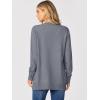 image:imageANRABESS Womens Cardigans 2026 Fall Dressy Casual Long Sleeve Crewneck Button Down Open Front Soft Knit Cardigan SweatersDark Grey