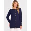 image:imageANRABESS Womens Cardigans 2026 Fall Dressy Casual Long Sleeve Crewneck Button Down Open Front Soft Knit Cardigan SweatersNavy Blue