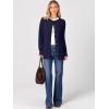 image:imageANRABESS Womens Cardigans 2026 Fall Dressy Casual Long Sleeve Crewneck Button Down Open Front Soft Knit Cardigan SweatersNavy Blue