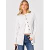image:imageANRABESS Womens Cardigans 2026 Fall Dressy Casual Long Sleeve Crewneck Button Down Open Front Soft Knit Cardigan SweatersWhite