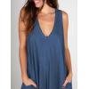 image:imageANRABESS Womens Casual Summer Loose Jumpsuits Sleeveless Tank V Neck Wide Leg Long Pant Rompers Baggy Jumper with PocketsDark Blue