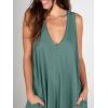 image:imageANRABESS Womens Casual Summer Loose Jumpsuits Sleeveless Tank V Neck Wide Leg Long Pant Rompers Baggy Jumper with PocketsGreen