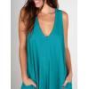 image:imageANRABESS Womens Casual Summer Loose Jumpsuits Sleeveless Tank V Neck Wide Leg Long Pant Rompers Baggy Jumper with PocketsLake Green