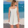 image:imageANRABESS Womens Cover Up 2026 Beach Vacation Tank Dress Eyelet Spaghetti Strap Bathing Suit Summer Swimsuits Mini SundressBeige