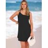 image:imageANRABESS Womens Cover Up 2026 Beach Vacation Tank Dress Eyelet Spaghetti Strap Bathing Suit Summer Swimsuits Mini SundressBlack